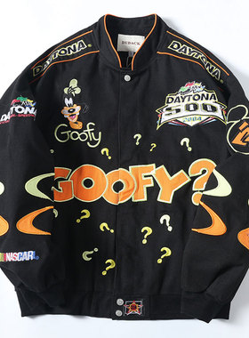 杜戴克2022早春秋冬欧美潮牌bf风女加厚古着vintage留学生棒球服