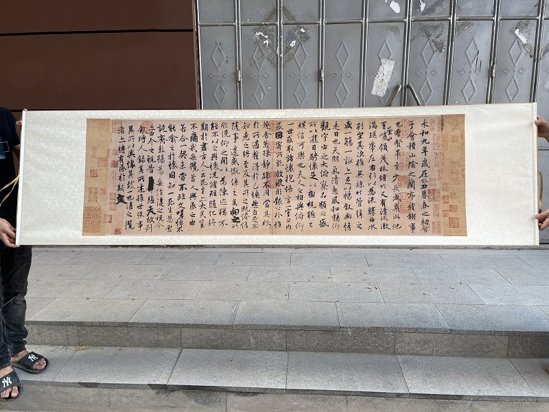 冯承素神龙本王羲之兰亭序行书十大名帖古代书法微喷装饰字画临摹