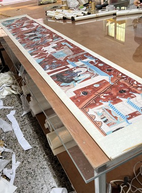 敦煌壁画 九色鹿壁画 鹿王本生故事画 高清微喷复制临摹范本装裱