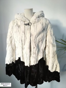 獭兔毛马甲貂皮大衣女龙猫皮草白色东外套通勤风貂绒貂狐狸毛真毛