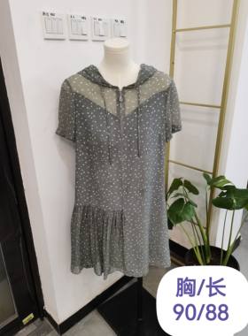 学院风法式甜美2020年夏季休闲连帽亲肤真丝100%桑蚕丝女士连衣裙
