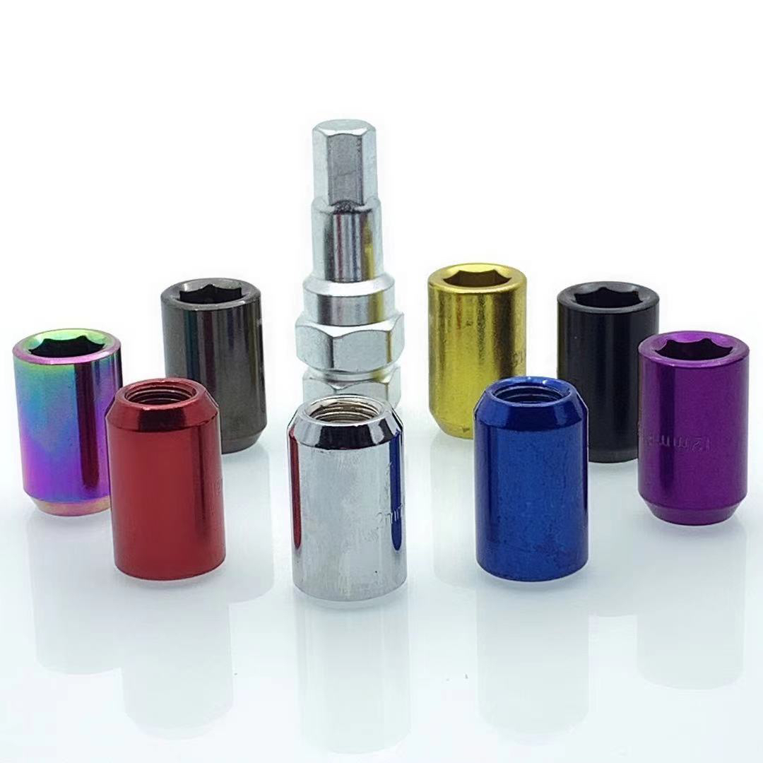 适用于改装轮胎螺丝小孔轮毂外七角内六角螺母帽套筒钥匙拆卸工具