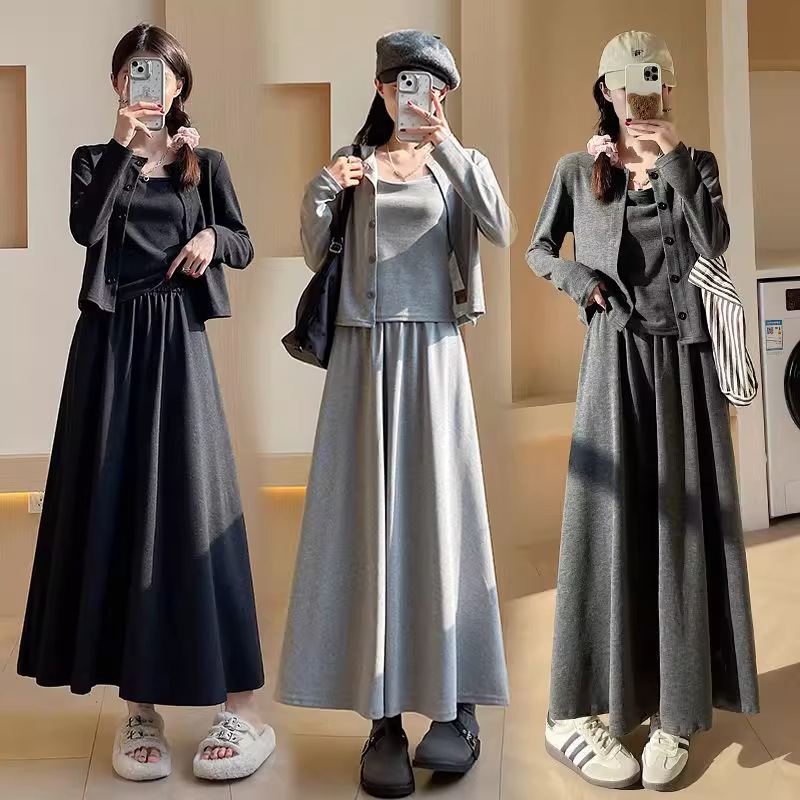 韩系半身裙套装女2025早