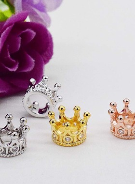 diy饰品配件微镶锆石立体吊坠