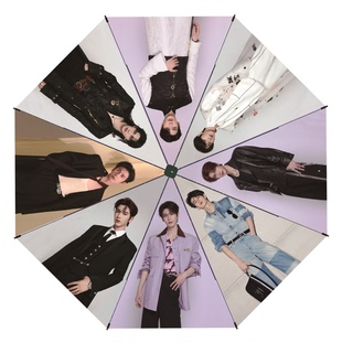 三折叠全自动防晒黑胶晴雨伞遮阳张凌赫应援明星粉丝周边防紫外线