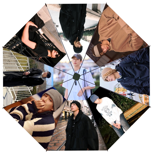 王安宇明星粉丝应援礼物周边三折叠全自动晴雨两用伞防晒防紫外线