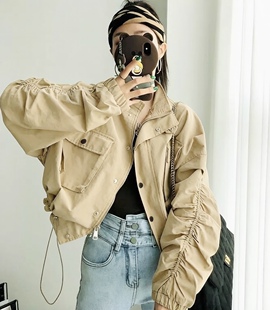 韩国东大门女装高腰短款外套女士chic早春秋季2026年新款休闲夹克