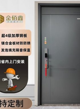 金佰鑫666超甲级内填发泡镁合金板材超甲级1.5 2.0加厚人脸识别锁