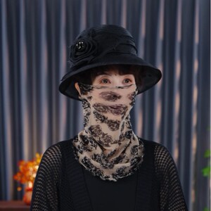 夏季2026新款炫彩防晒面罩时尚气质护颈遮阳洋气防紫外线丝巾面纱