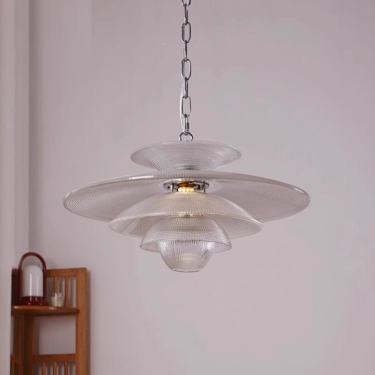 飞碟吊灯 美式复古工业风餐厅玻璃灯 中古花纹简约餐厅吧台灯具,家装灯饰光源,餐厅吊灯,淘宝优惠券,粉丝福利购,淘宝优惠卷