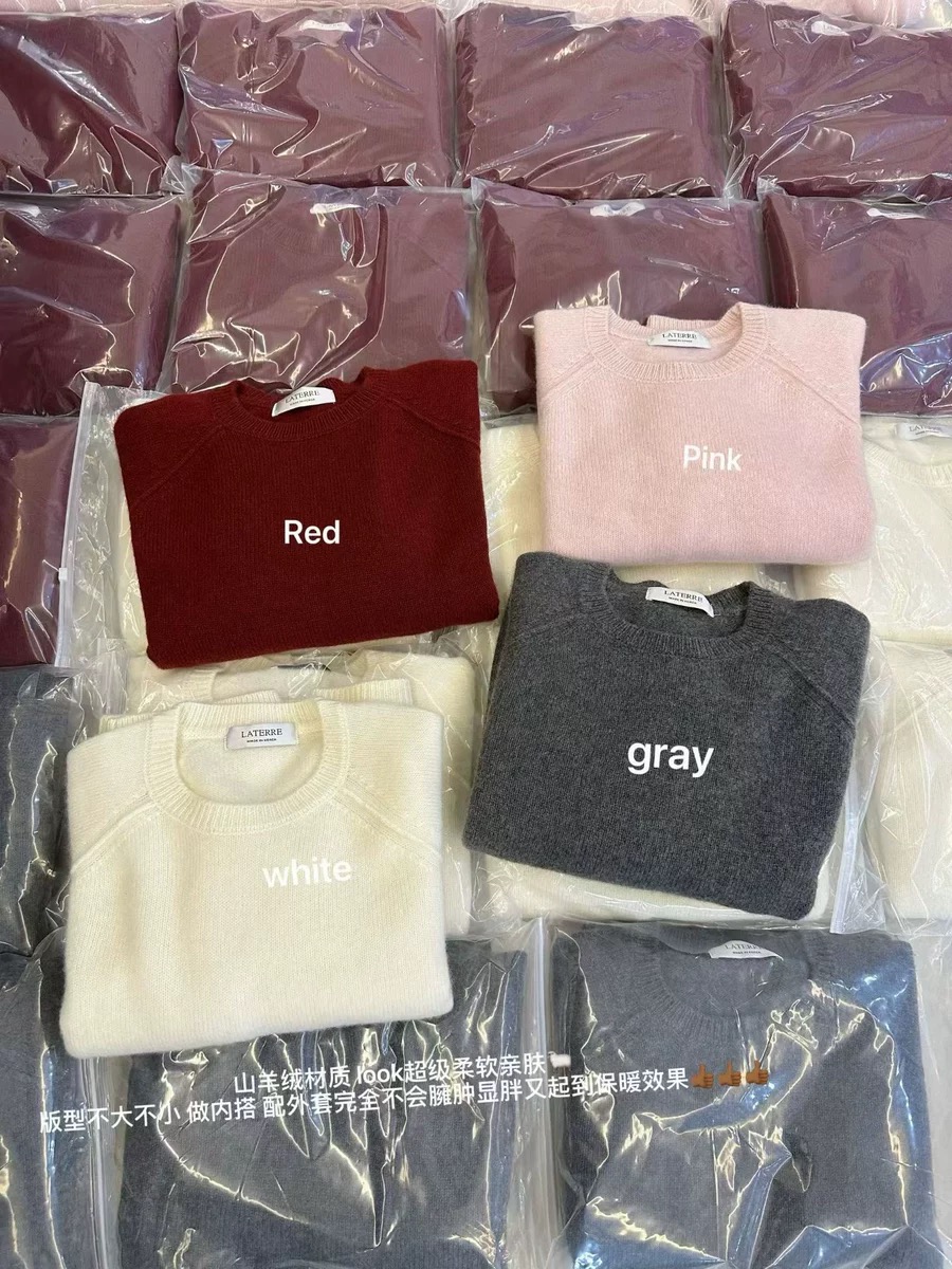 韩国东大门正品女装2025新百搭圆领宽松经典羊绒长袖针织衫女上衣