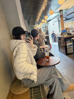 韩国东大门正品松紧腰抽绳宽松显瘦百搭休闲裤长裤搭配排骨羽绒服