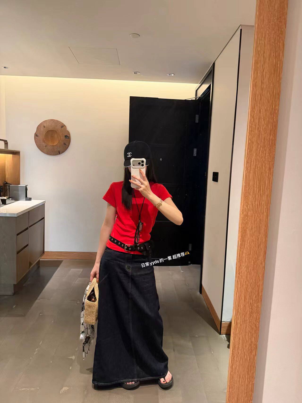 韩国东大门正品女装春夏季新2026时髦洋气宽松直筒长款牛仔半身裙