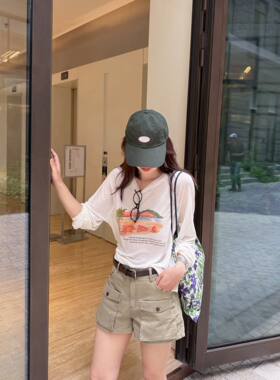 韩国东大门女装百搭薄款圆领防晒长袖T恤宽松显瘦休闲上衣ins
