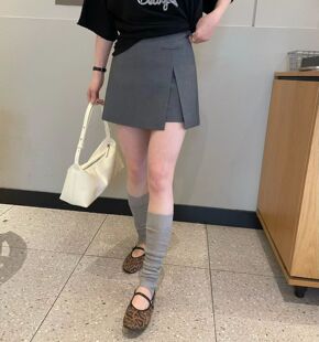 宽松百搭 2026春夏高品质高腰显瘦A字半身裙裤 韩国东大门正品 女装