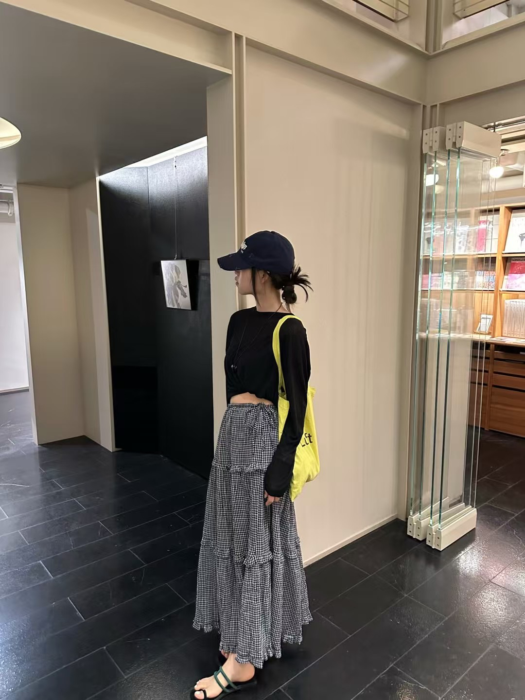 现！韩国东大门正品女装春夏季新款高品质格子蛋糕裙半身裙ins潮