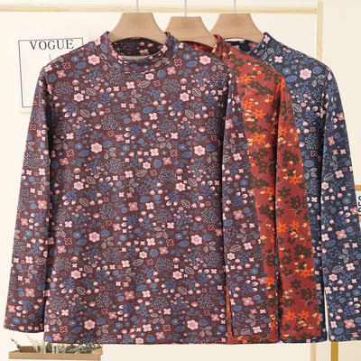 中老年女士秋衣加肥加大码保暖