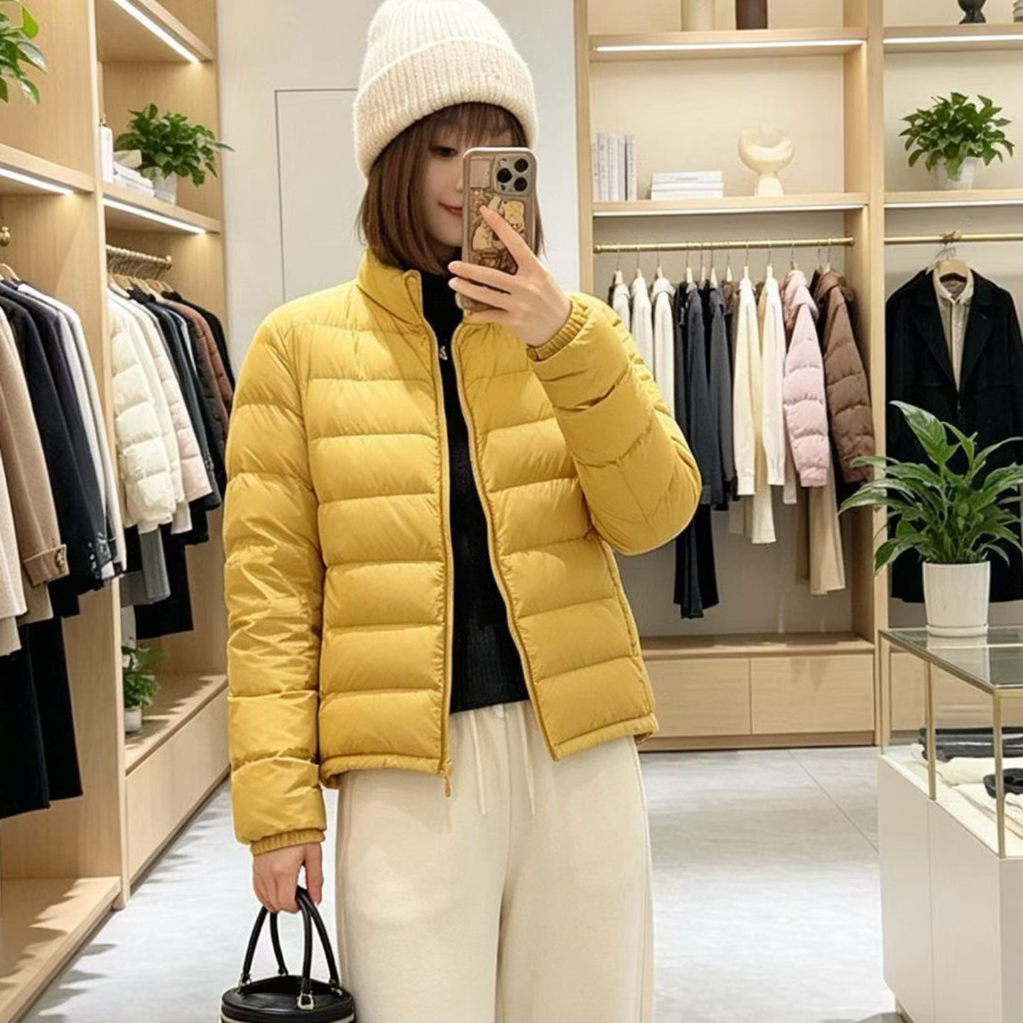 短款排骨外套小个子棉衣羊毛棉服
