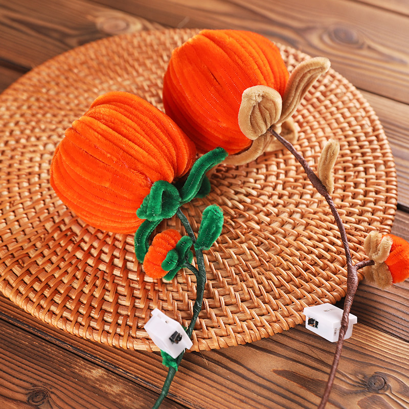 柿柿如意扭扭棒灯笼材料包元宵活动送礼物diy毛根加密花束柿子花,家居饰品,装饰摆件,淘宝优惠券,粉丝福利购,淘宝优惠卷