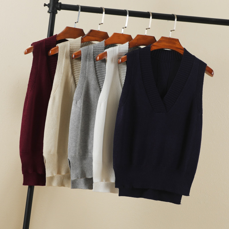 2026春秋马甲女士V领无袖外搭叠穿薄款开叉针织小背心马夹毛衣,女装/女士精品,马夹,淘宝优惠券,粉丝福利购,淘宝优惠卷