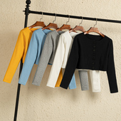 小披肩外搭高级感女士洋气卡腰小衫 小个子穿搭超短款 上衣外套开衫