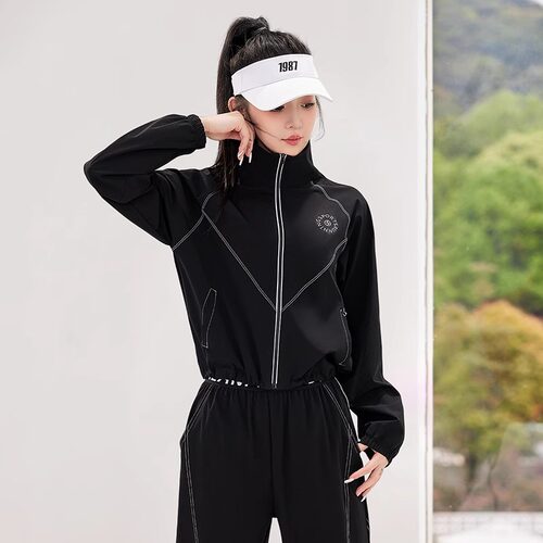 瑜伽服女外套2025新款高级感长袖专业速干训练晨跑步运动健身上衣