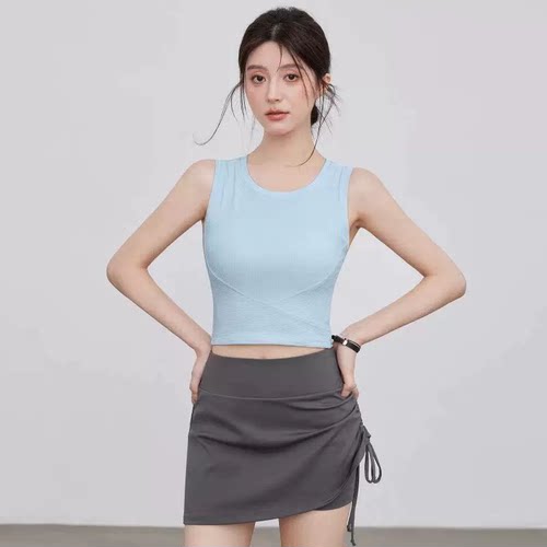 运动内衣女高强度防震跑步普拉提训练上衣健身服套装女瑜伽服背心
