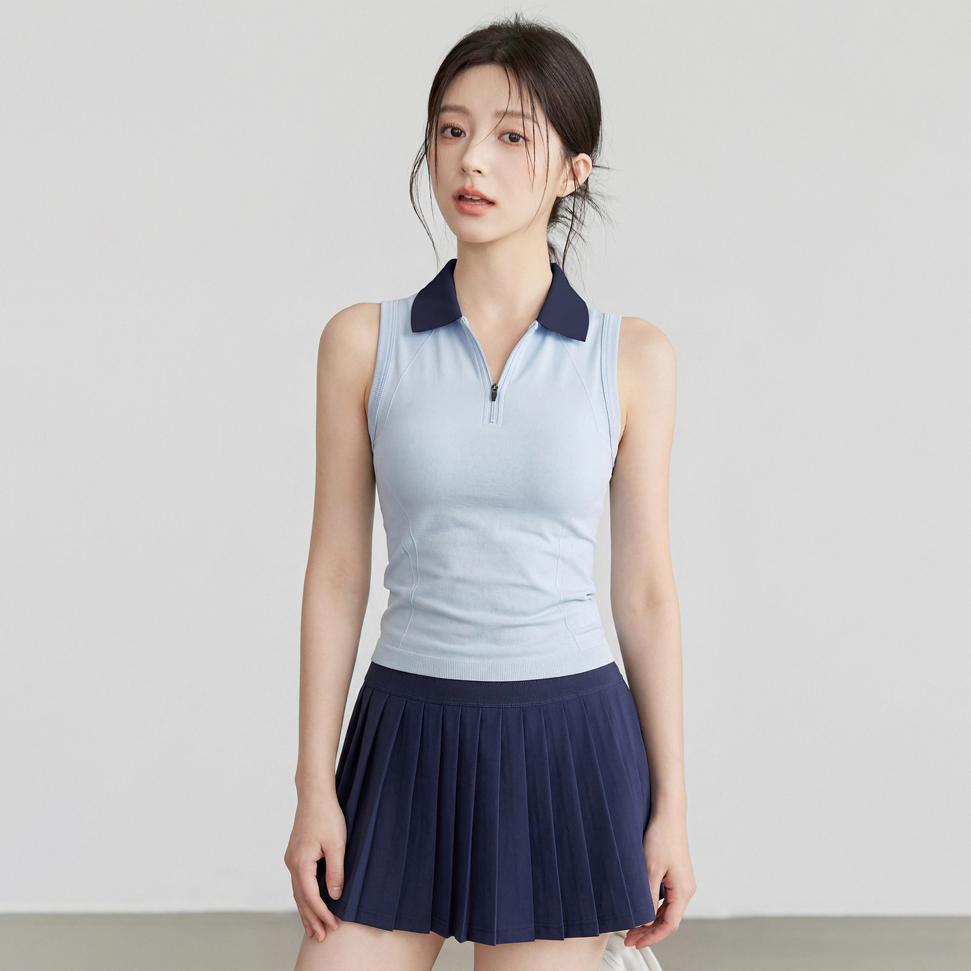 运动背心女防震瑜伽服背心带胸垫瑜伽套装