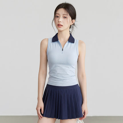 运动背心女防震瑜伽服背心带胸垫跑步训练健身服羽毛球网球服套装
