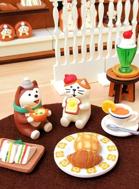 下午茶时光！猫的烘焙食玩面包