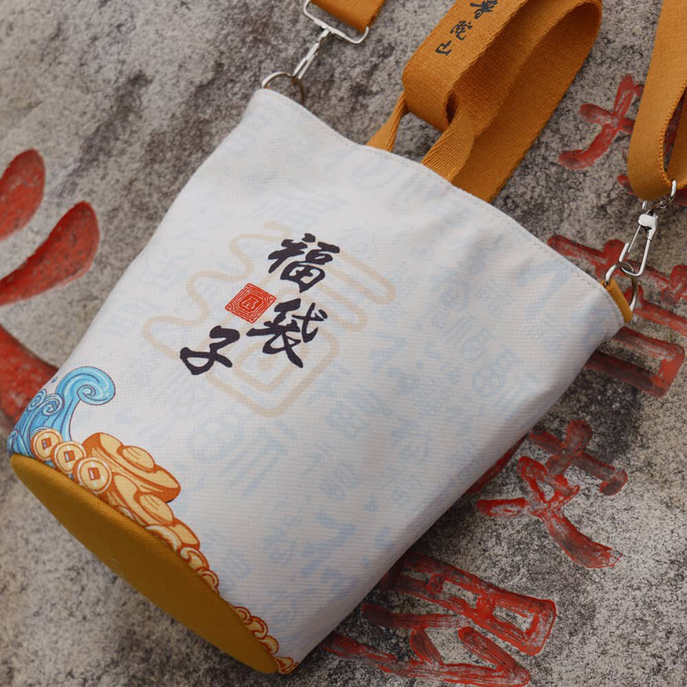 普陀山香工坊网红帆布水桶包福袋