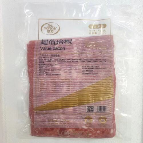 圣农超值培根肉片商用早餐家庭装手抓饼煎雪花培根三明治披萨烘焙
