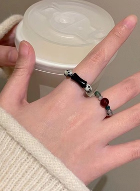 新中式国潮风竹串戒指