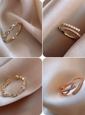 ins冷淡风开口可调节戒指