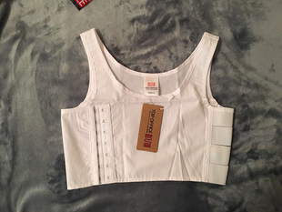 cosplay tomboy thin chest corset cotton binder hook