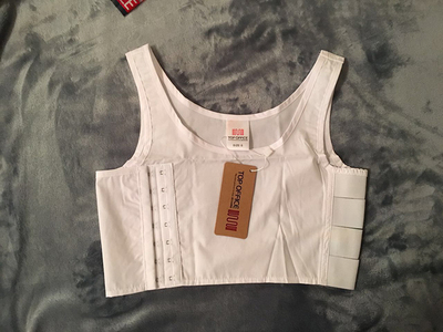 cosplay tomboy thin chest corset cotton binder hook