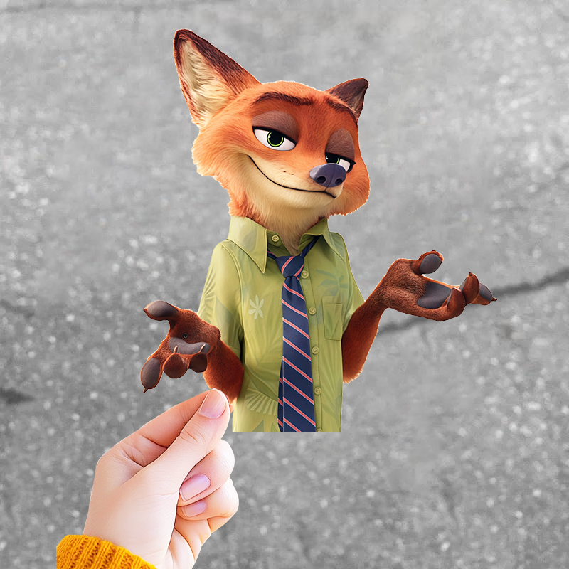 疯狂动物城朱迪尼克装饰贴遮刮痕