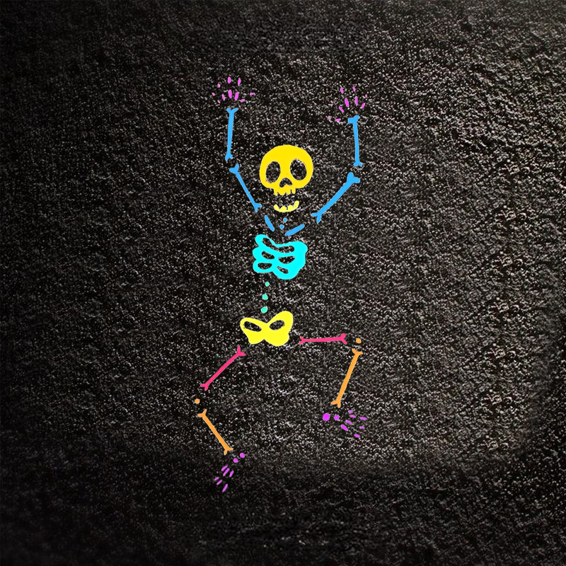 个性创意霓虹骷髅人反光汽车贴纸