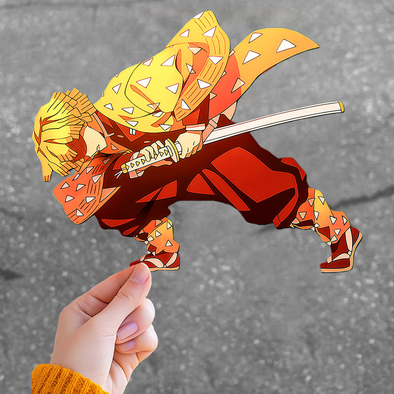 鬼灭之刃雷之呼吸三角窗车贴