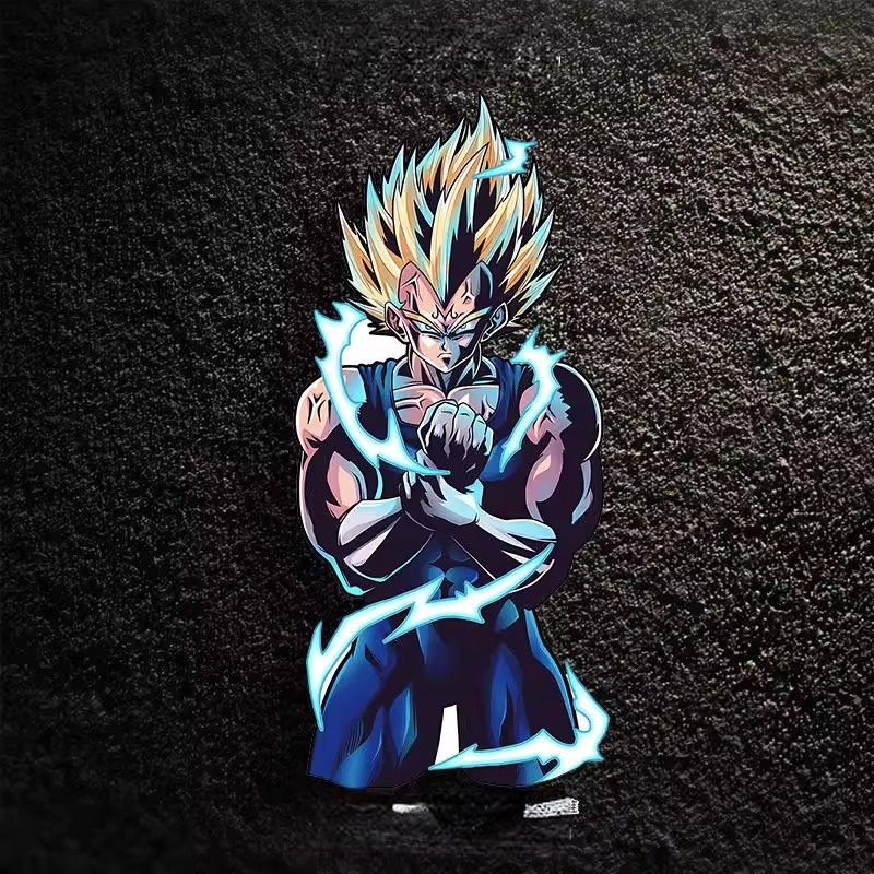 动漫个性创意七龙珠魔人贝吉塔赛亚人汽车贴纸划痕遮盖电动车装饰