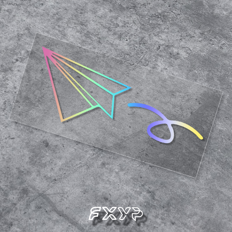 纸飞机车贴箱包电脑电动摩托汽车装饰车身后窗贴防水反光贴纸