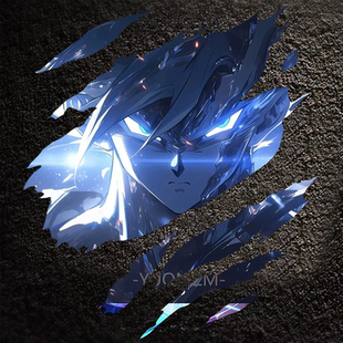 动漫七龙珠孙悟空极意功身划痕装饰汽车玻璃摩托电动车机箱车贴纸