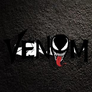 漫威创意个性 毒液Venom英文字母汽车贴纸后挡风玻璃电车防水车贴