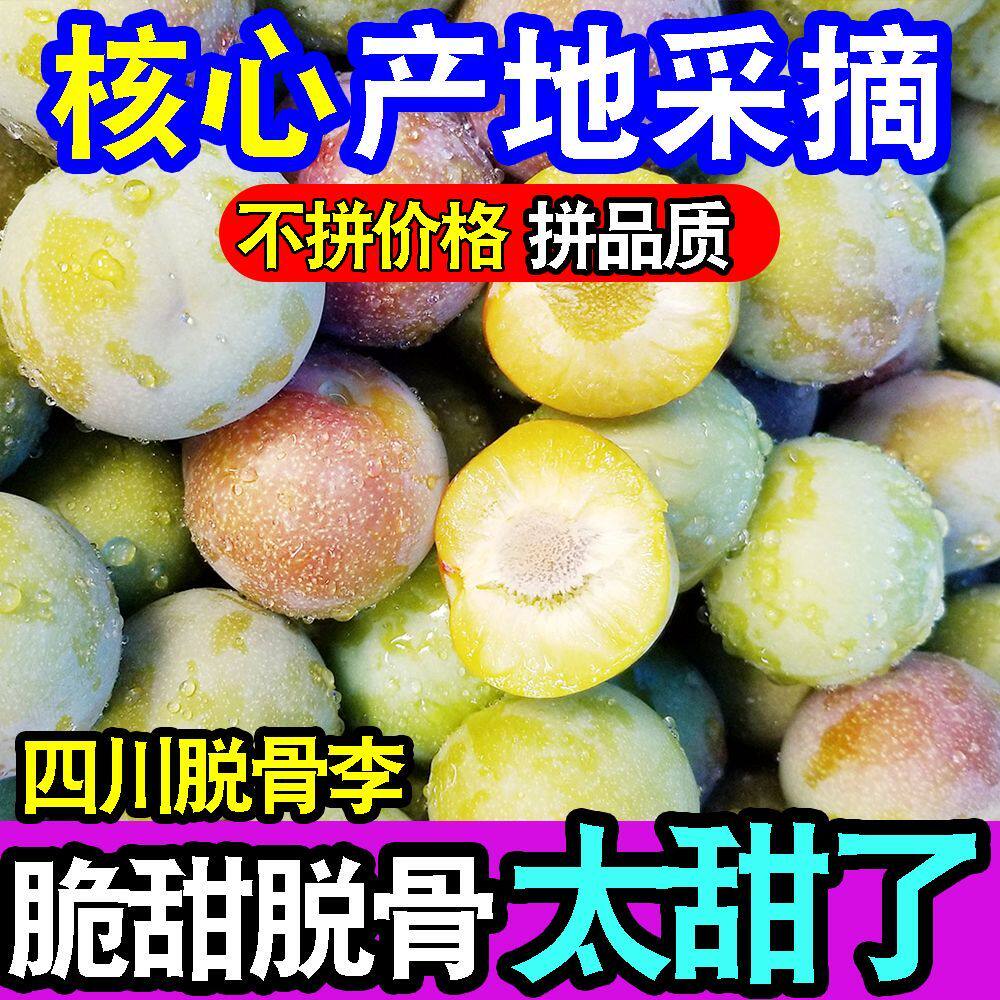 四川正宗五月脆李子现摘青红酸脆甜当季水果茵红李半边红5斤包邮