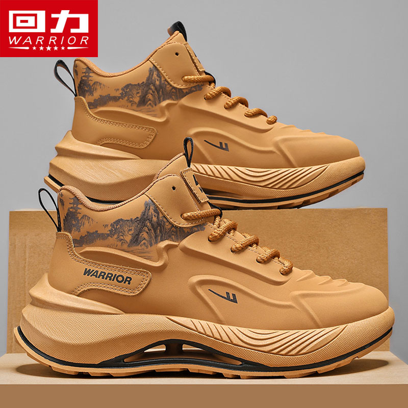 回力冬季男鞋厚底增高防滑老爹鞋