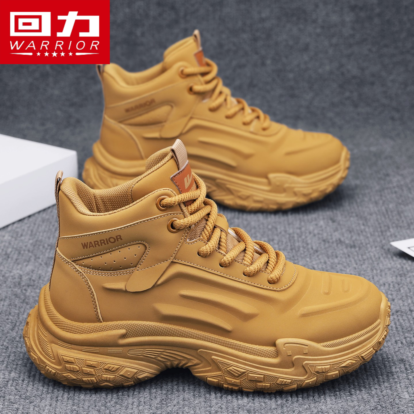 回力马丁靴男款2025秋季新款高帮复古运动防滑登山户外沙漠工装靴