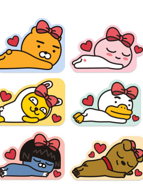 【现货】韩国kakao黄色卡通贺卡片附信封爱意感谢生日祝福卡套装