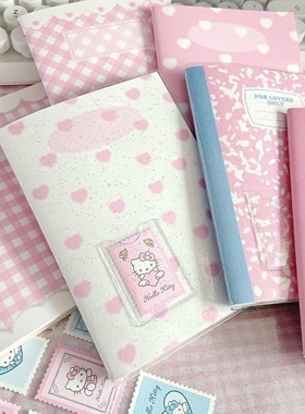 现货韩国lovethings透明闪闪胶套笔记本空白手账记事本少女心ins