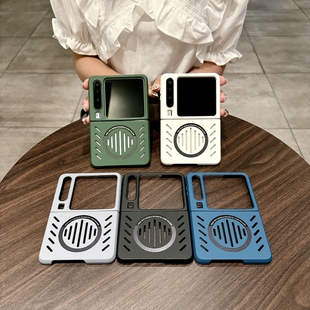 适用华为pocket2手机壳purax镂空散热p50pockets磁吸充电pockte夏天透气pock2简约纯色puarx典藏新款全包防摔