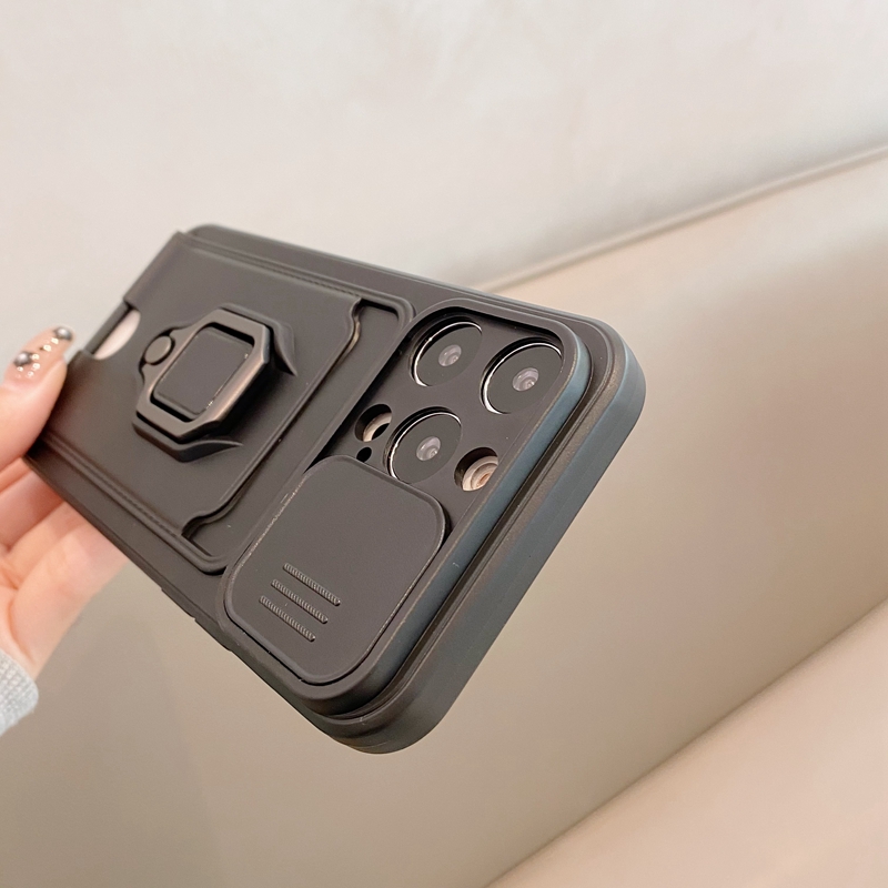 适用滑盖苹果手机壳简约纯色